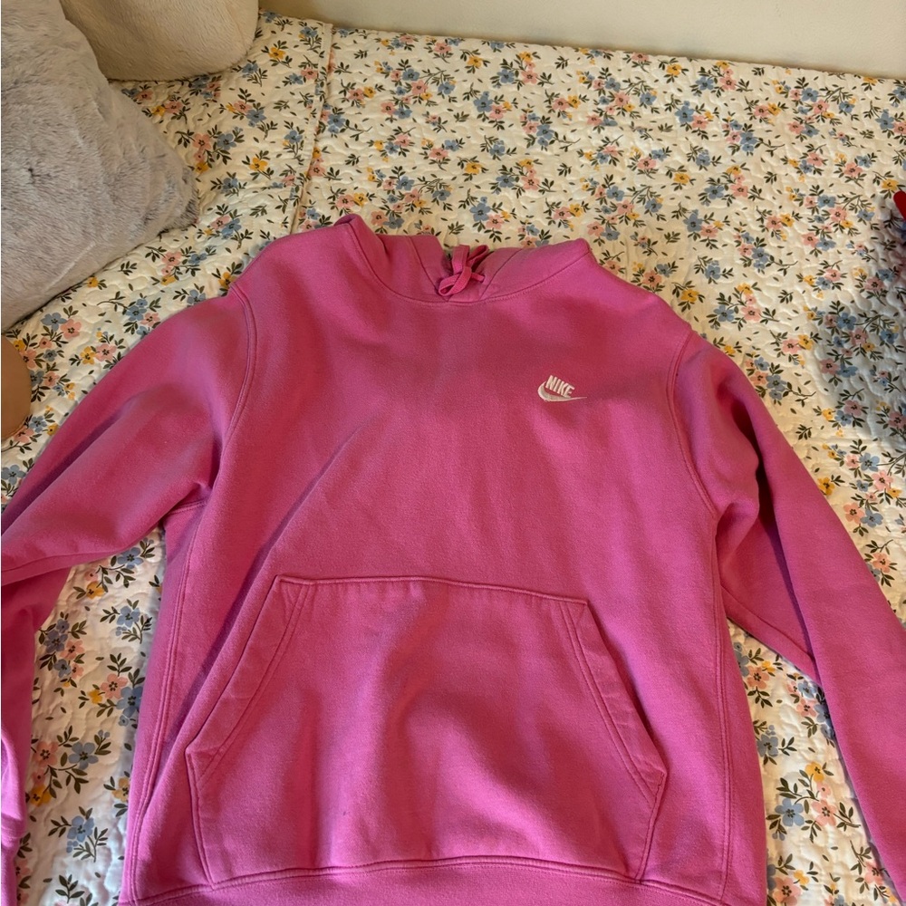 Nike Pink Crew Neck Sweater with Logo